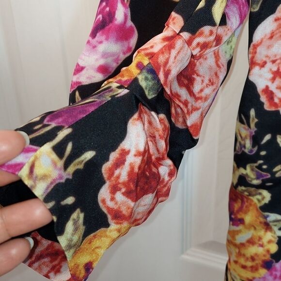Kobi Halperin Dana Floral One-Button Silk Blazer L - Picture 9 of 13